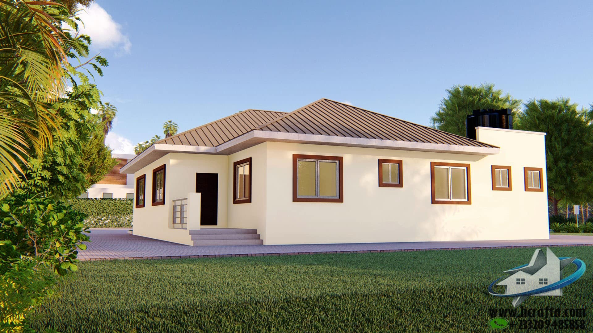 4 bedroom self contain bungalow house plan