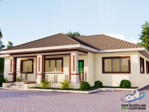 4 bedroom self contain house plan design layout