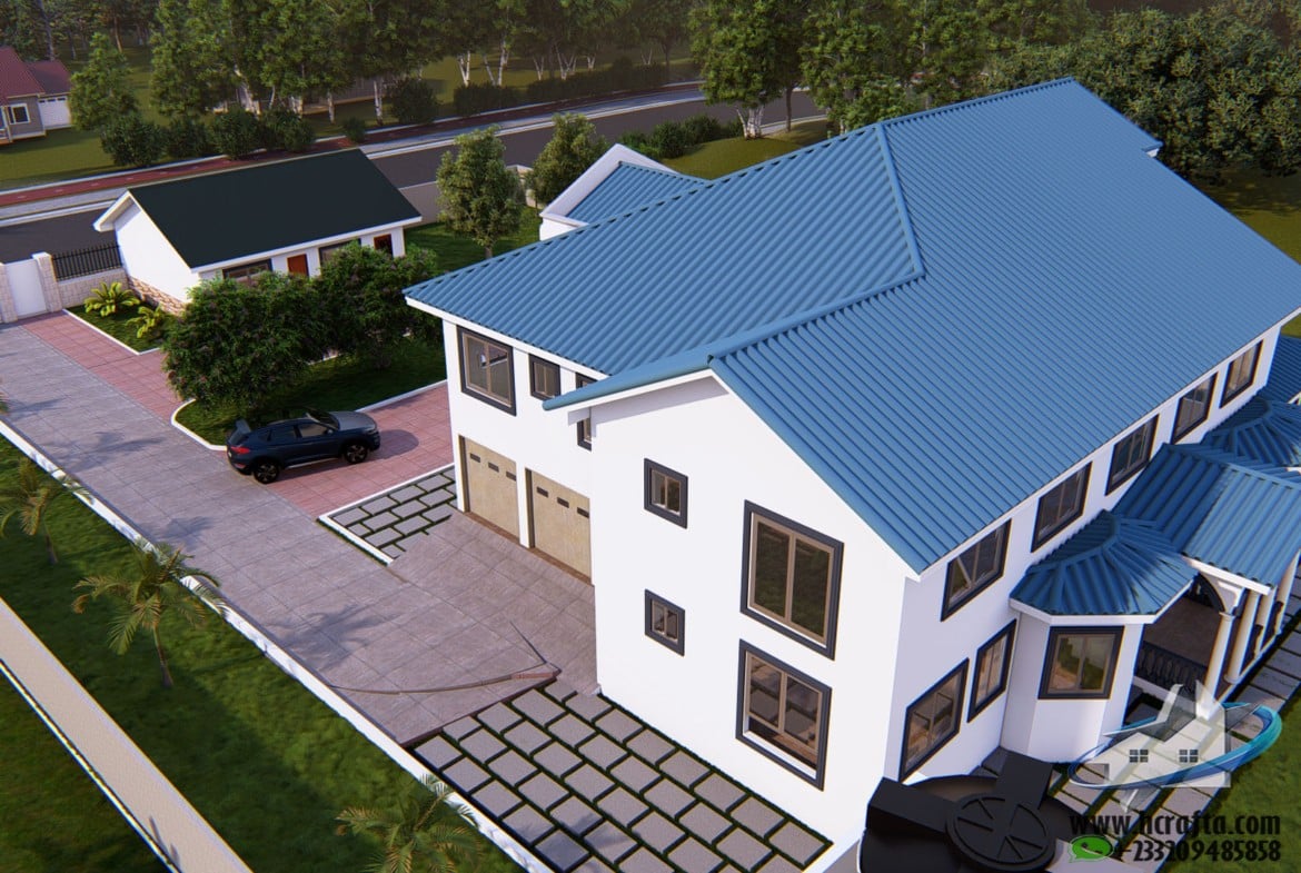 residential landscape design Ghana modern exterior