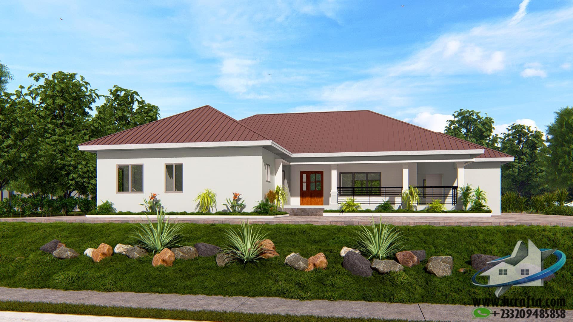 luxury 5 bedroom house 3D exterior view