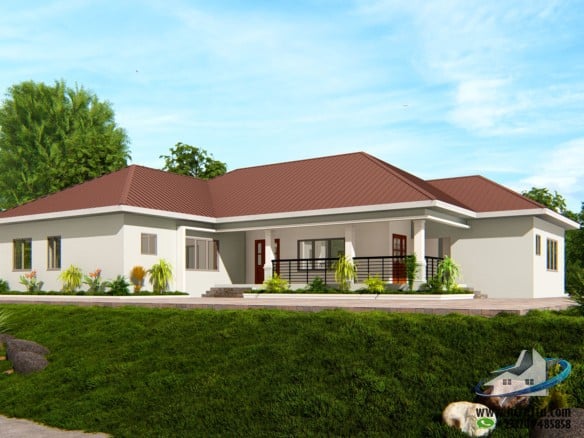 modern 5 bedroom house 3D front elevation design