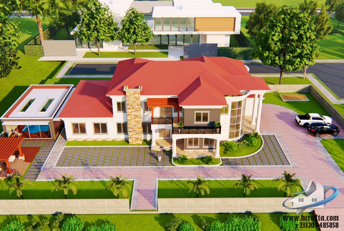 contemporary residential landscape design with flowers