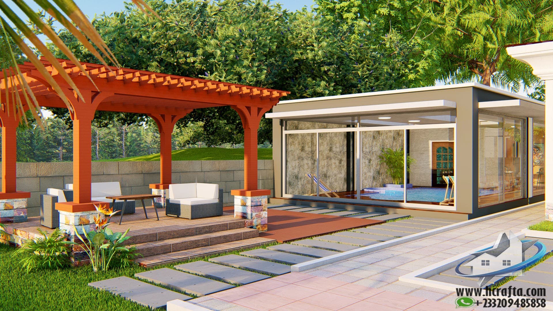 luxury residential landscape design exterior garden