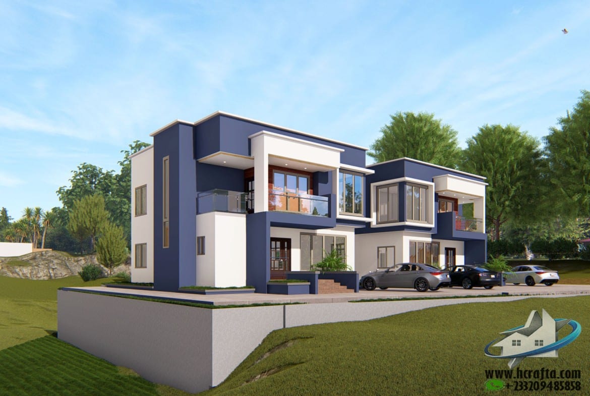 luxury 4 bedroom estate design exterior view