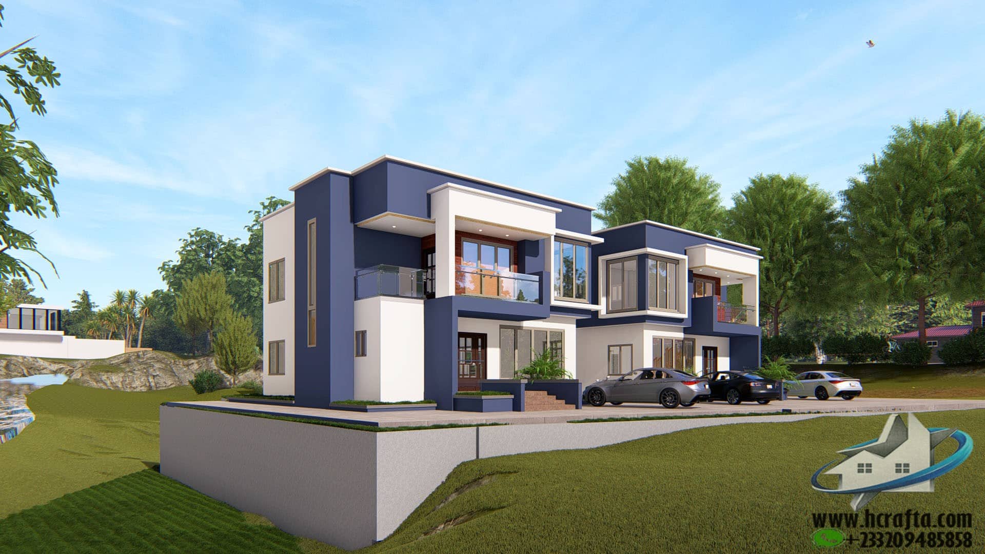 luxury 4 bedroom estate design exterior view