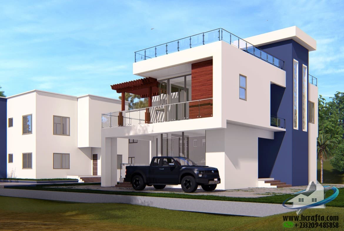 minimalist 4 bedroom estate architecture design
