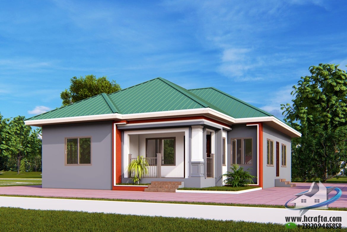 3 bedroom self contain house plan design layout