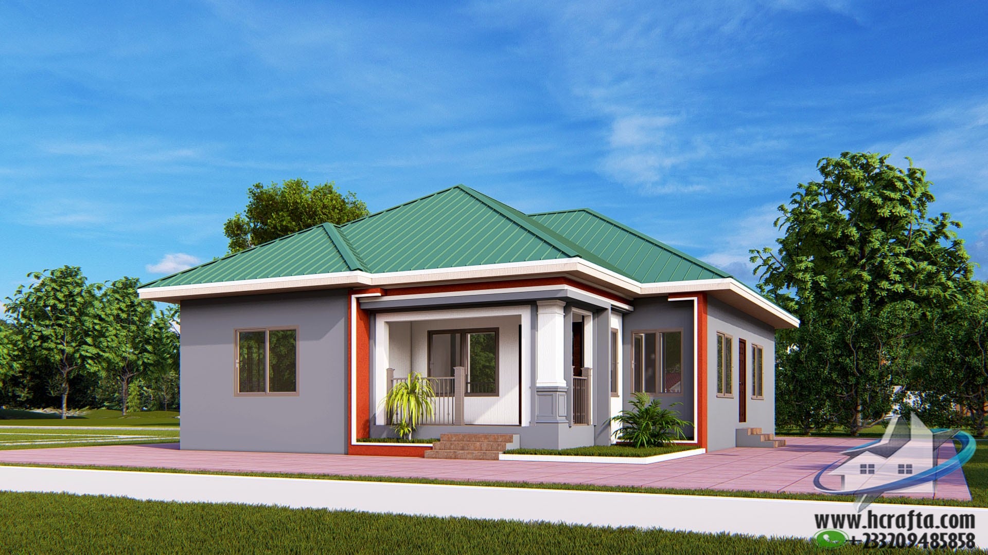 3 bedroom self contain house plan design layout