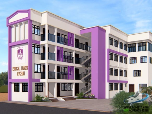 modern school corridor and classroom architecture