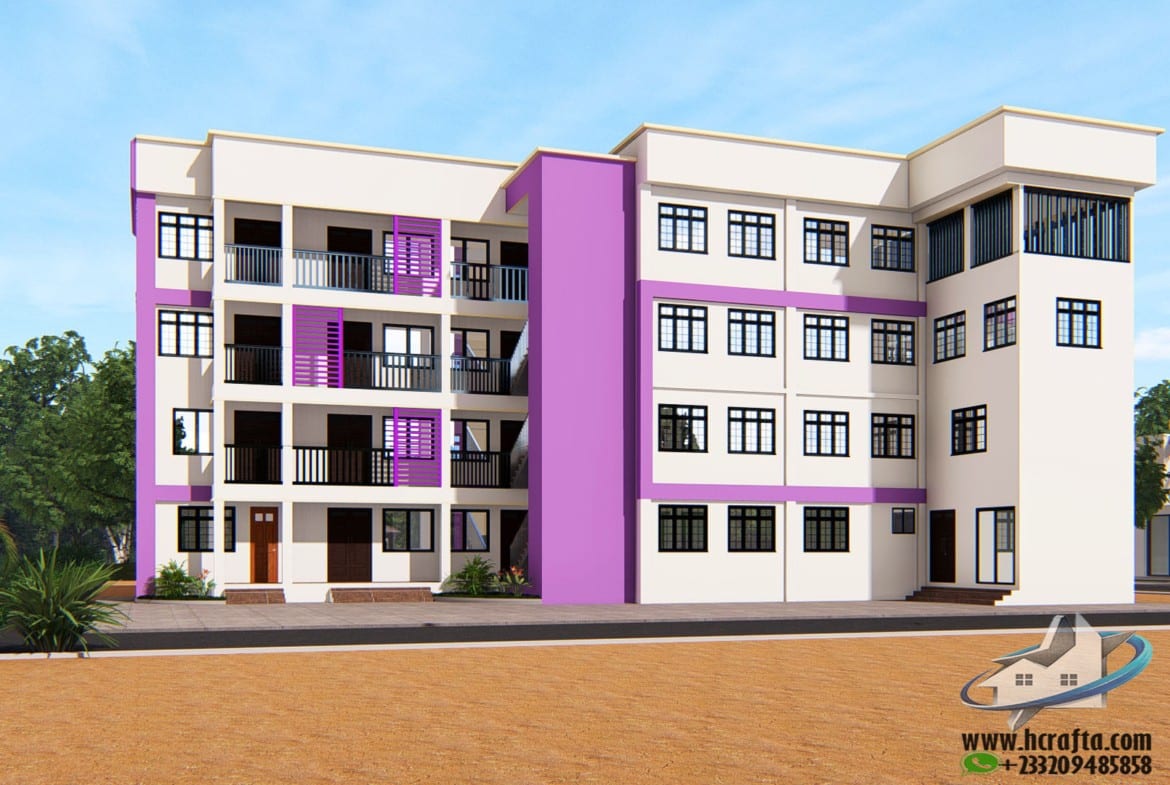 modern school building front view design