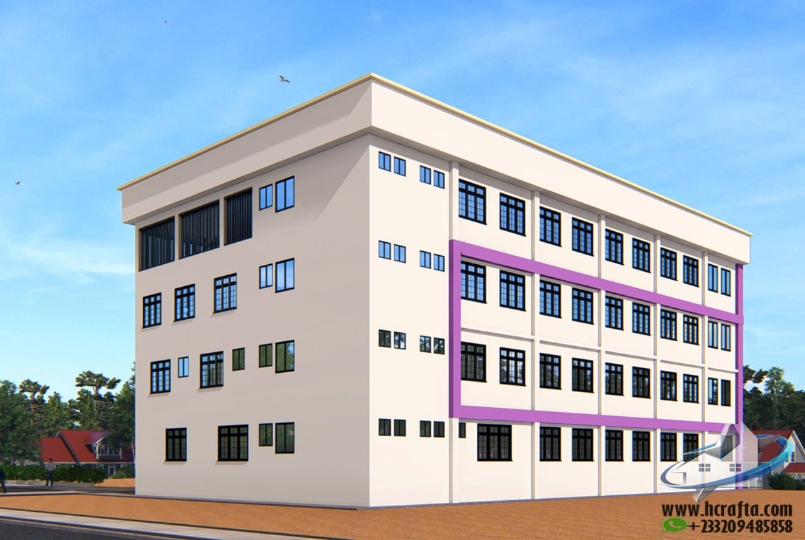 modern school classroom block design exterior