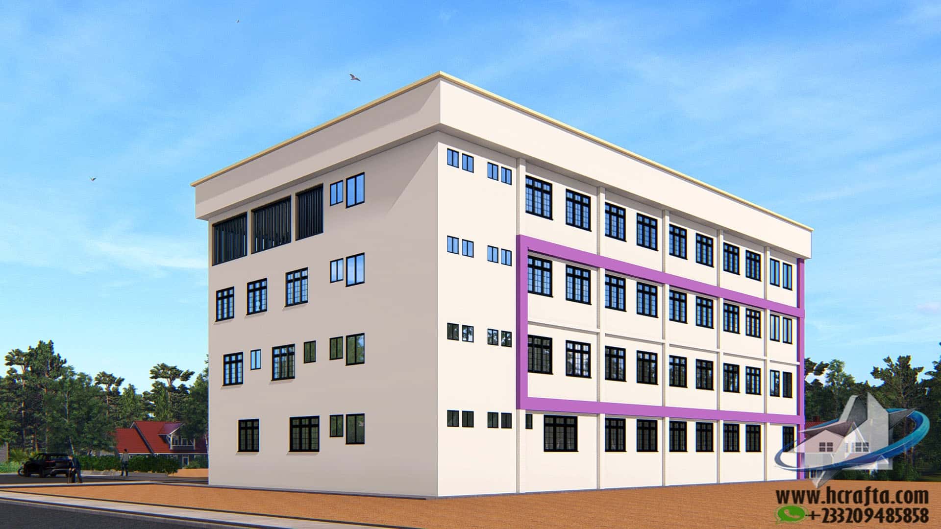 modern school classroom block design exterior