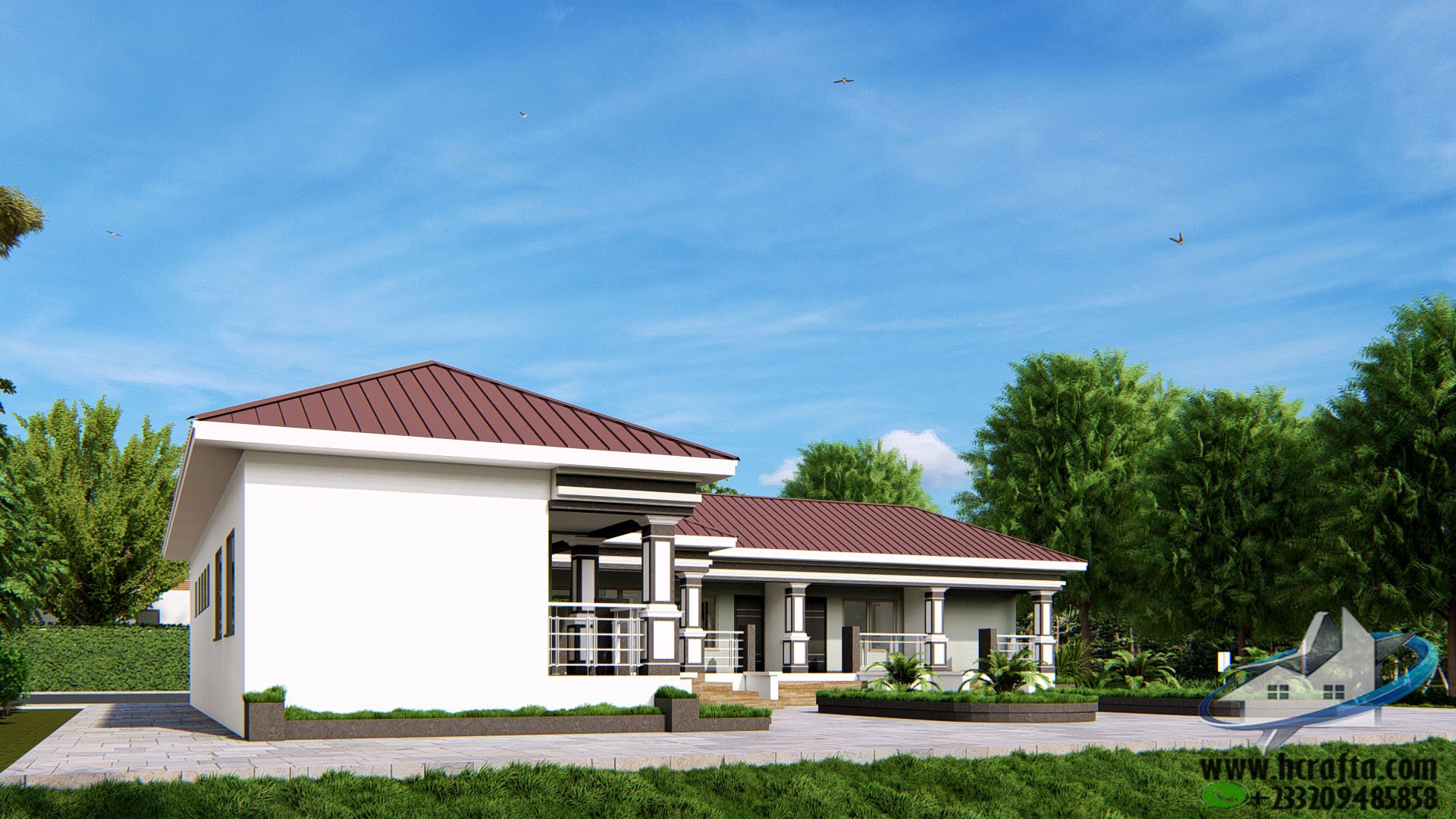 small single room house design with veranda