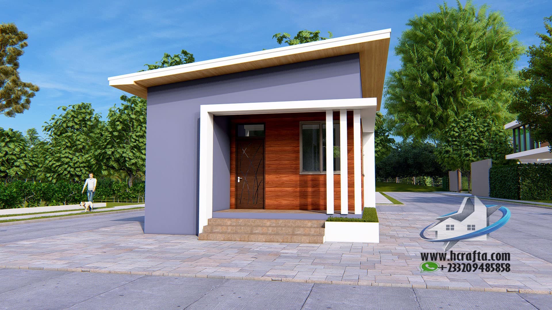 affordable 1 bedroom house plan Ghana design