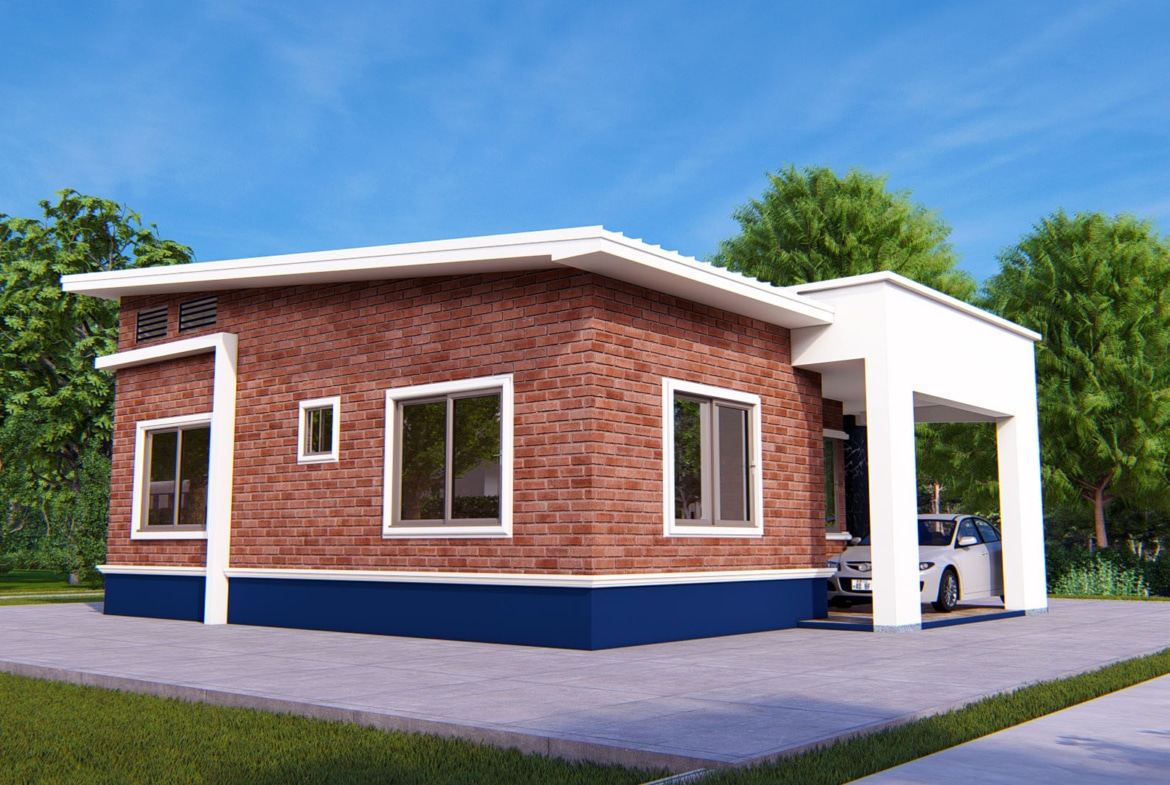 small modern bungalow house design Ghana