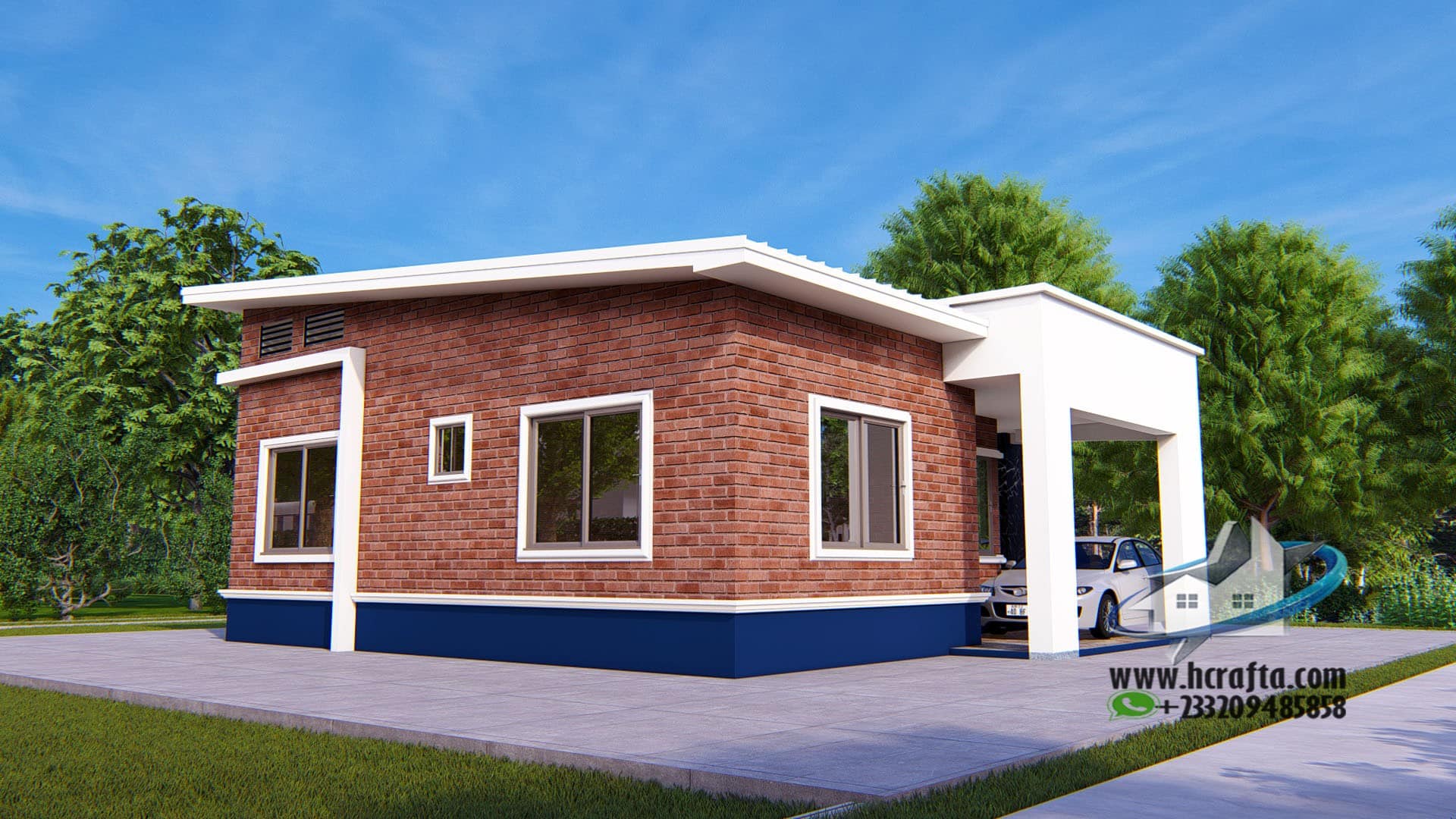 affordable-bungalow-plan-ghana small modern bungalow house design Ghana