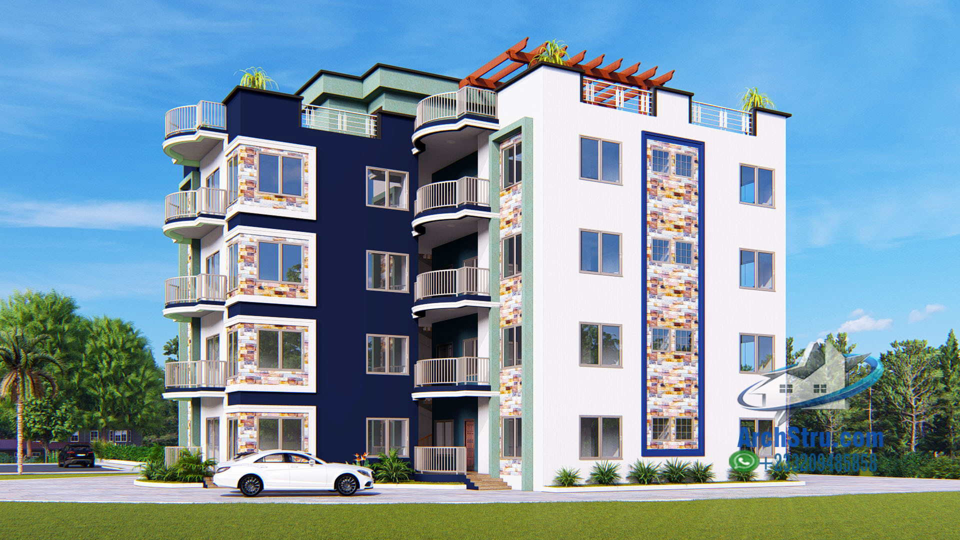 Modern Ghana apartment building design for rental properties