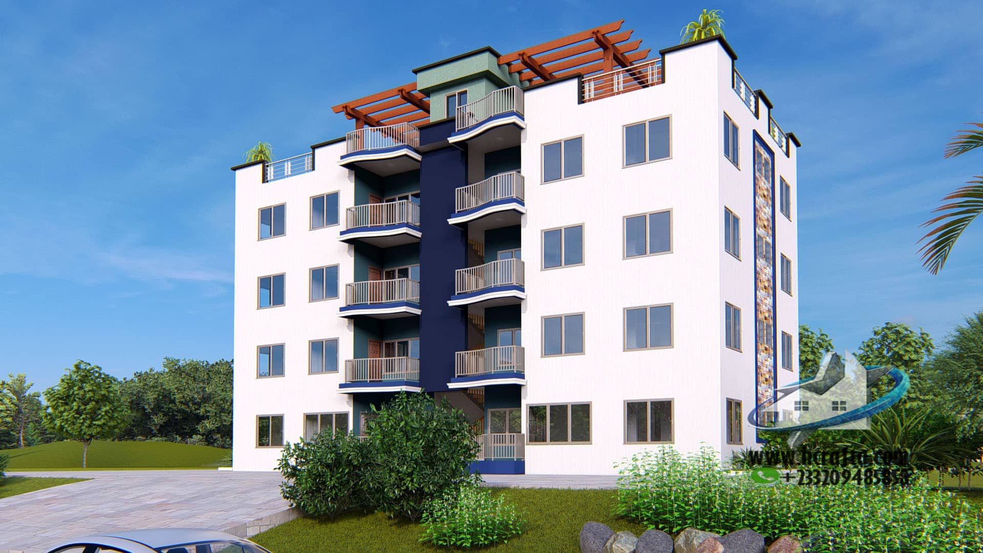 modern apartment complex design for rental housing