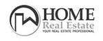 Home Real Estate logo with modern architecture design elements